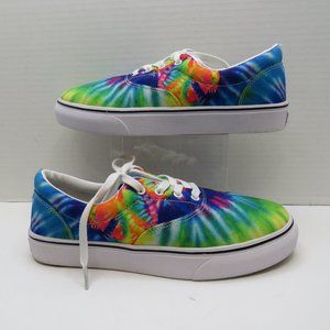 Tie Dye Lace Up Canvas Street Vibe "Yes We Vibe" Mens Sz 8M Womens Sz 10W.